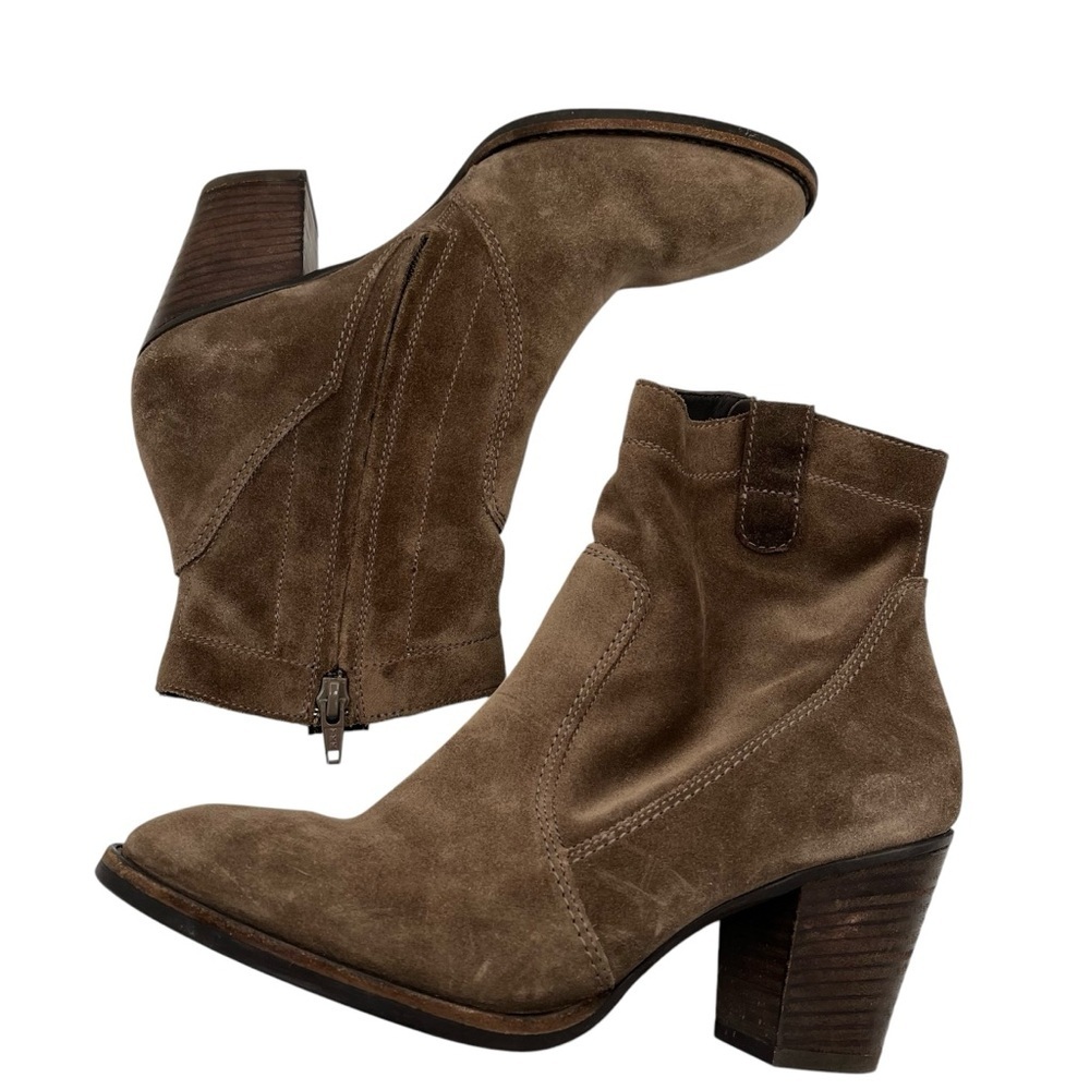 Paul Greene Jax Suede Block Heel Ankle Booties - image 4